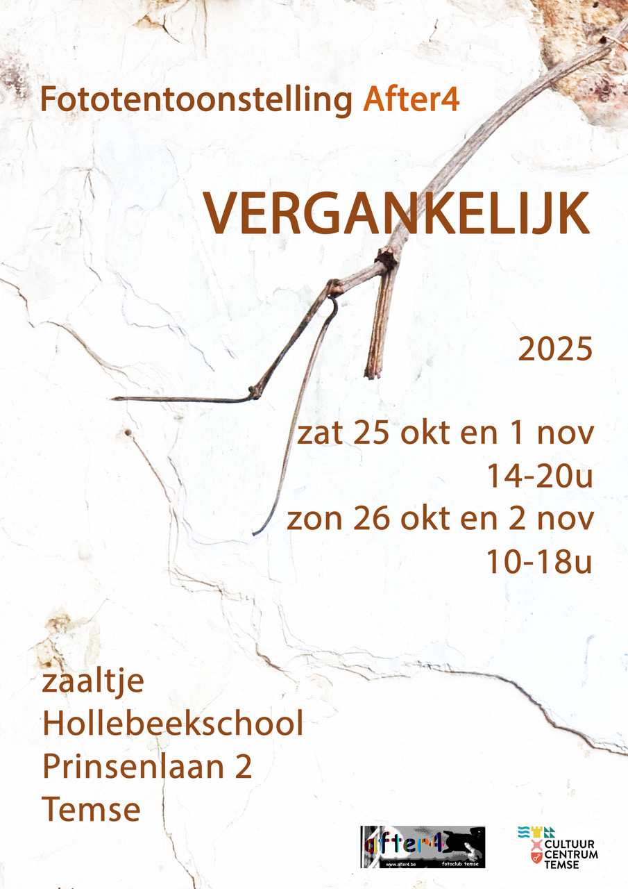 Affiche tentoonstelling VERGANKELIJK Affiche tentoonstelling VERGANKELIJK